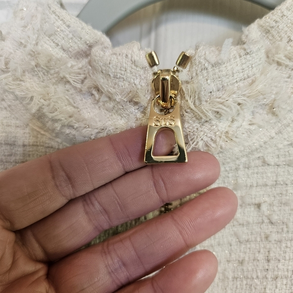 Sail To Sable Vneck Tweed Cap Sleeve Shift Mini Dress Quiet Luxury Preppy - Picture 5 of 12